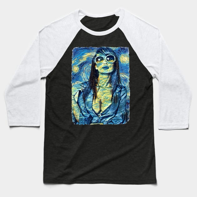 Fashion Queen Van Gogh Style Baseball T-Shirt by todos